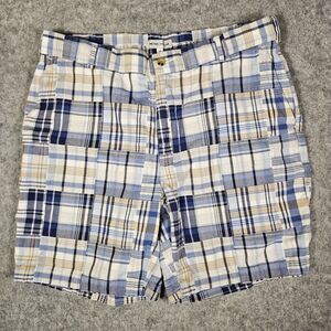 Peter Millar Mens Patchwork Madras Multicolored Cotton Golf Shorts Size 36